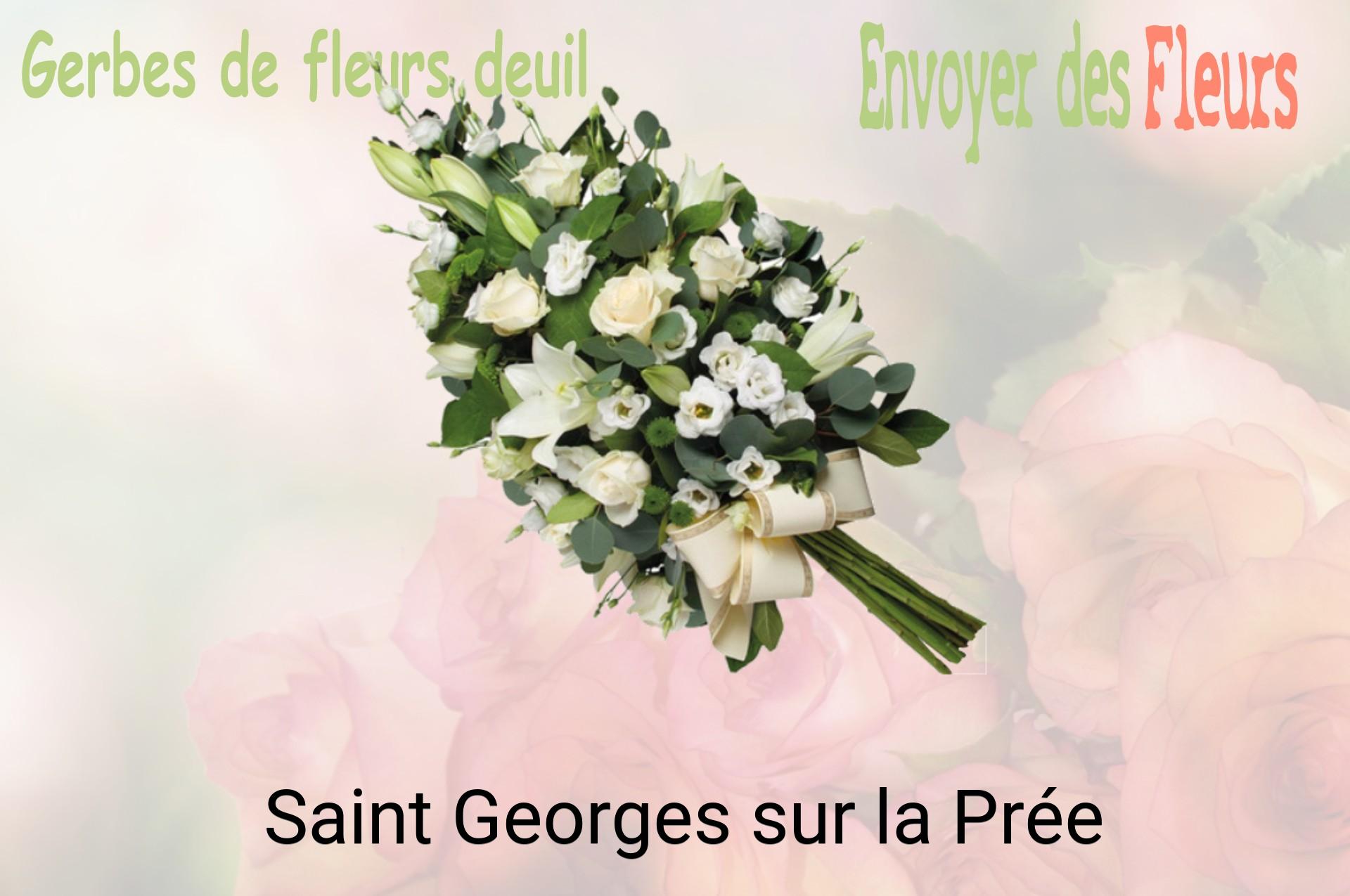 Gerbe de fleurs de deuil livrée à Saint-Georges-sur-la-Prée